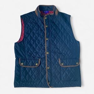 Alan Flusser puffer vest navy Quilted women’s cozy outdoor coat - size XL